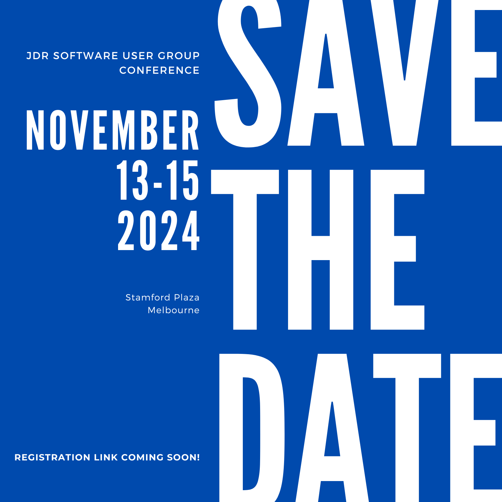 Save the date - 2024 JDR Software User Group Conference